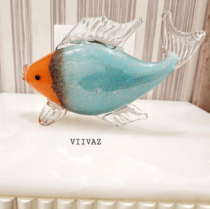 Murano Glass Fish Sculpture Style 9